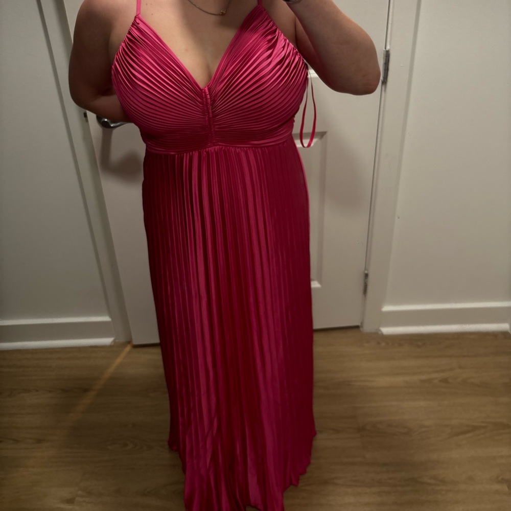 Pink Pleated Dress | Wedding Guest | Bridesmaid Dress